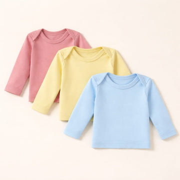 Baby Full Sleeves Vest Pack Of 3 Multicolor - Sunshine