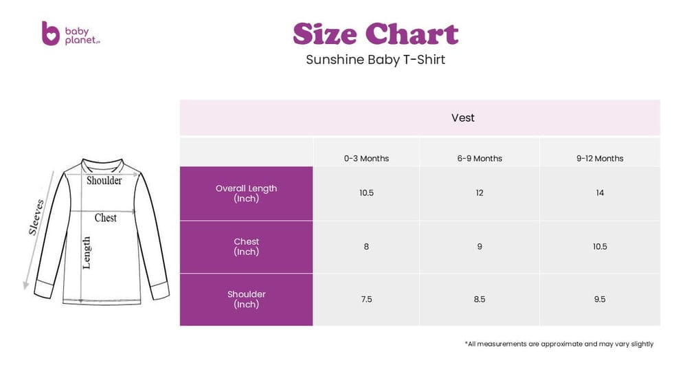 Baby Full Sleeves Vest Pack Of 3 Multicolor - Sunshine